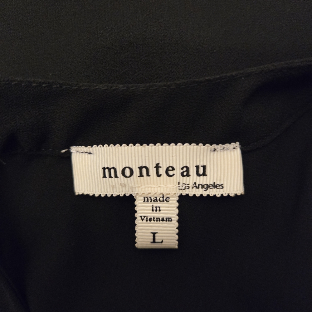 Monteau Black Ruffle Sleeve Blouse - Picture 5 of 5